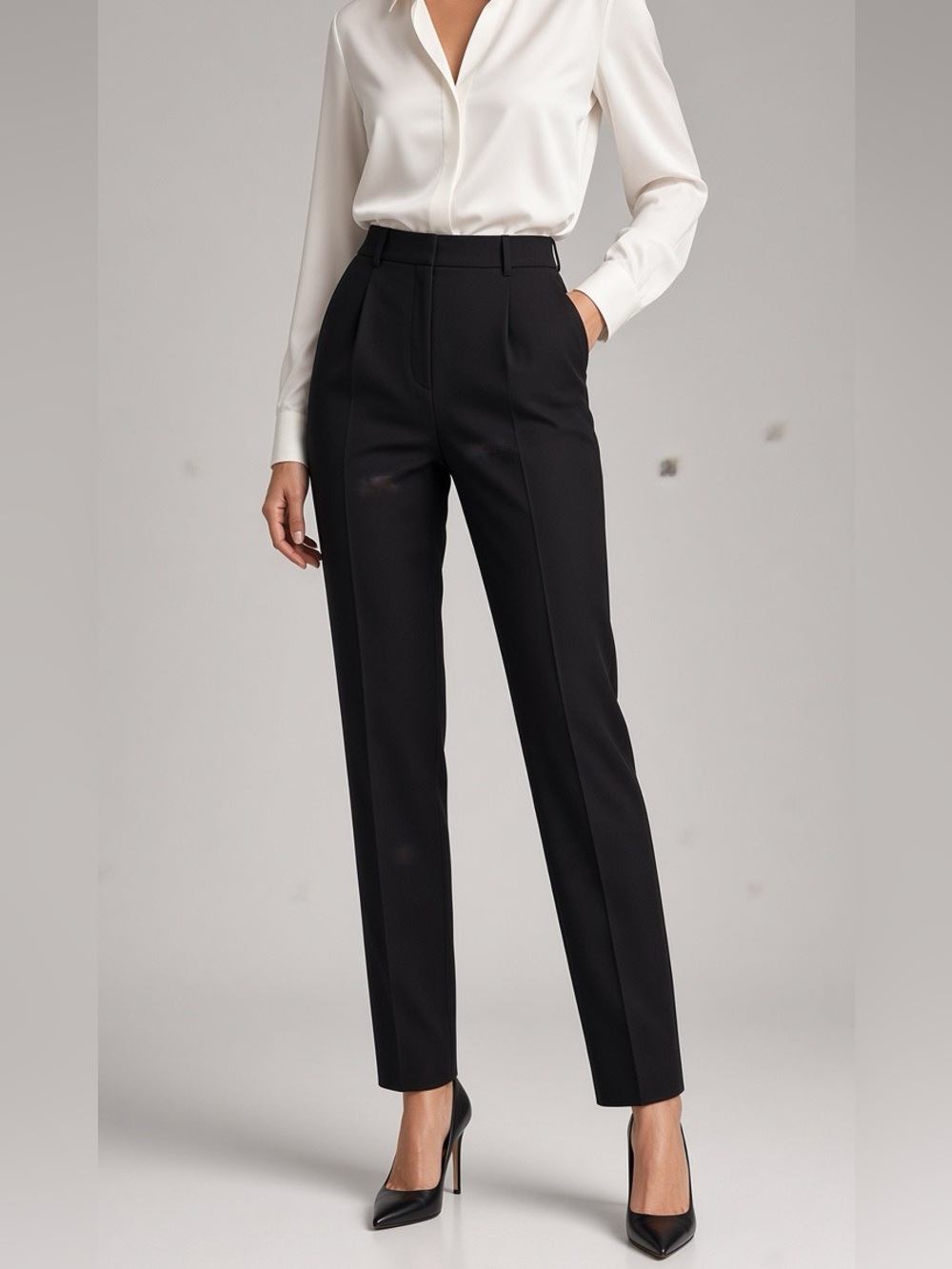 Calvin Klein Black Pull-On Dress Pants Size 4